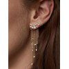 Rhinestone Star Tassel Bohemian Earrings - GOLDEN 