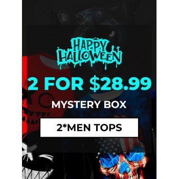 

DRESSLILY HALLOWEEN MYSTERY BOX Of 2Pcs Men Tops, Multicolor a