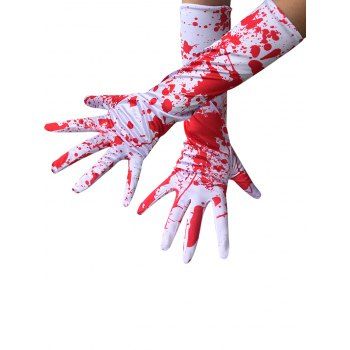 

Halloween Opear Gloves Bloody Gothic Cosplay Gloves, Red