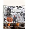 Tapisserie Murale à Imprimé Citrouilles Squelettes et Château pour Halloween - multicolor 