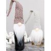 2Pcs Christmas Santa Claus Faceless Doll Wine Bottle Cover Set - multicolor 