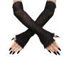 Spider Web Arm Gloves Fancy Dress Up Halloween Costume Fingerless Lace Gloves