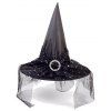 Halloween Witch Hat Mesh O Ring Embellishment Cosplay Hat