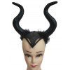 Halloween Party Accessory Faux Feather Devil Horns Headband - BLACK 