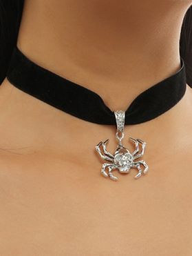Halloween Metal Spider Choker Necklace