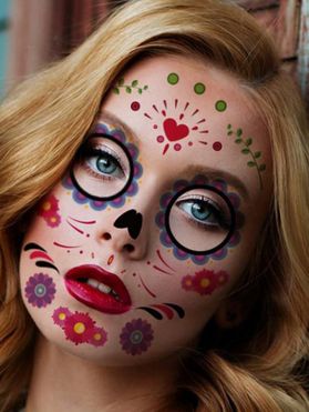 Masquerade Funny Makeup Temporary Halloween Face Tattoo Stickers Set