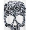 T-shirt D'Halloween Haut Bas Imprimé Crâne de Grande Taille - Blanc 5X