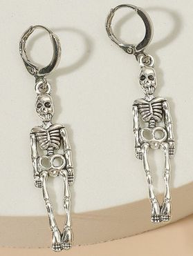 Halloween Skeleton Shape Hoop Earrings