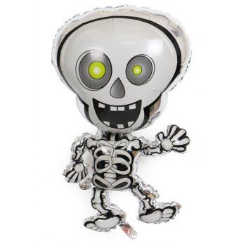 

2 Pcs Gothic Balloons Cute Skull Pattern Halloween Balloons, Multicolor