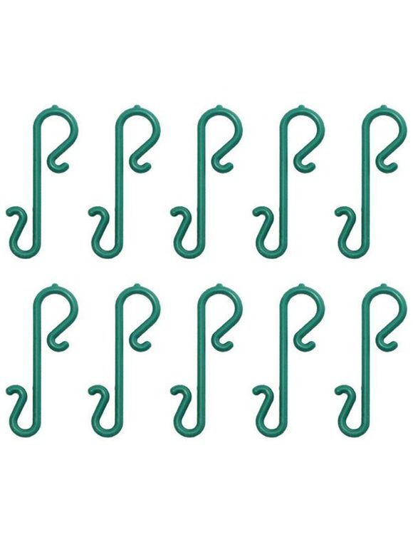 Ensemble de Crochets D'Ornement en Forme de S pour Noël - Vert clair 