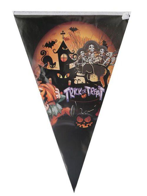 2 Pièces Drapeaux Motif Halloween Style Graphique - multicolor 
