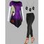 Halloween Pumpkin Bat Pattern Lace Panel Asymmetric T Shirt Lace Up Pants And Cartoon Ghost Necklace Earrings Outfit - multicolor S