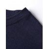 Letter Slogan Print Graphic Long Sleeve Casual T-shirt - CADETBLUE 3XL