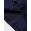 T-shirt Graphique Slogan Imprimé en Coton à Manches Longues - Cadetblue 3XL