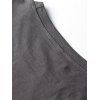 Letter Slogan Print Graphic Long Sleeve Casual T-shirt - GRAY 3XL