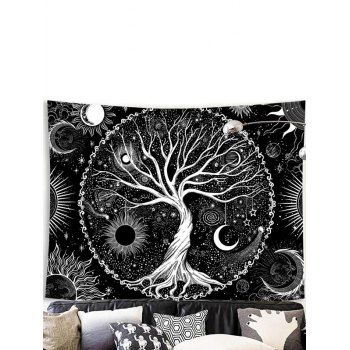 Vintage Tapestry Life of Tree Sun Moon Print Hanging Wall Home Decor