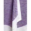 T-shirt Irrégulier Teinté de Grande Taille - Violet clair 2X