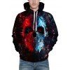 Sweat-shirt à Capuche Gothique avec Poche Kangourou à Manches Longues à Cordon - multicolor S