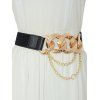 Chunky Chain Elastic Waist Belt Shirt Dress Decoration - BLACK 1PC