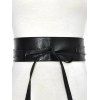 PU Tie Bowknot Shirt Dress Decoration Wide Waist Belt - SILVER 1PC