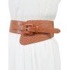Shirt Dress Descoration Croc Textured PU Adjustable Waist Belt - BROWN 1PC
