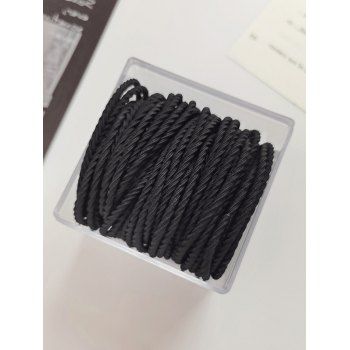 

50Pcs Twisted Elastic Hair Rope Ties, Black