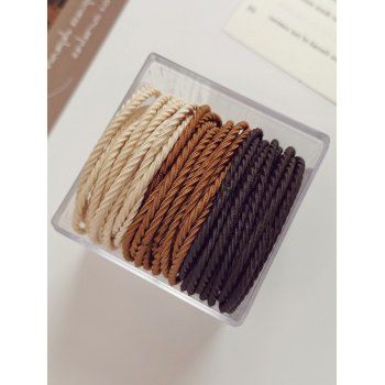 

50Pcs Twisted Elastic Hair Rope Ties, Multicolor a