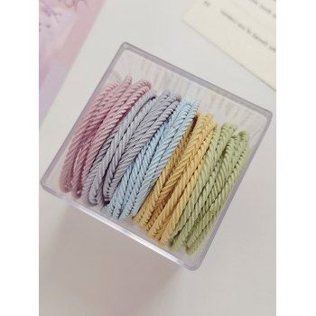 

50Pcs Twisted Elastic Hair Rope Ties, Multicolor b