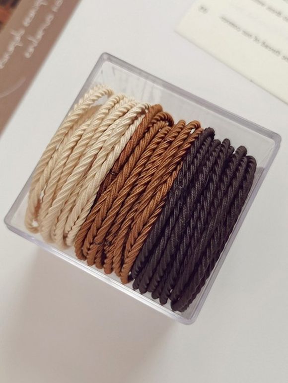 50 Pièces Bandes De Cheveux Élastiques pour Cheveux en Corde Torsadée - multicolor A 