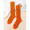 Chaussettes Hautes à Imprimé Cactus - Orange 