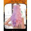 Perruque Synthétique Longue Ondulée Bicolore avec Frange pour Fête D'Halloween Style Cosplay - multicolor A 24INCH