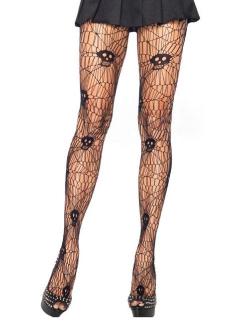 Fishnet Pantyhose Skull Pattern Hollow Out Gothic Pantyhose