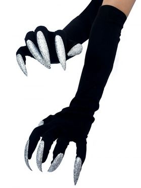 Halloween Nails Witch Cosplay Costume Long Gloves