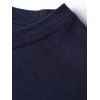 T-shirt D'Halloween Lettre Graphique Crâne Imprimé Manches Longues à Col Rond - Cadetblue 3XL