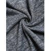 Robe Linge A Rayure Colorée Panneau en Tricot à Epaule Dénudée à Lacets - Gris L