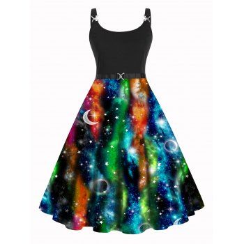 Plus Size Dress Colored Galaxy