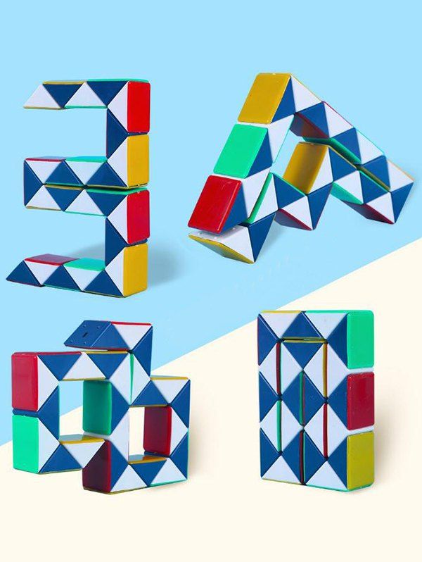 5 Pièces Jouets Intelligents d'Education de Cubes Magiques Pliés - multicolor 