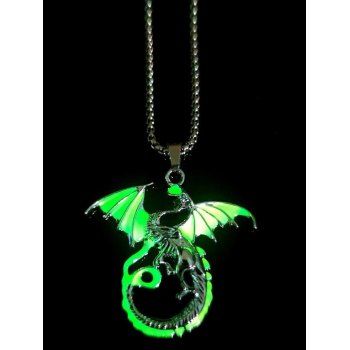 Men Luminous Dragon Pendant Trendy Necklace