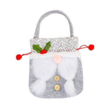 

Christmas Santa Claus Decoration Gift Candy Hanging Bag, Dark gray