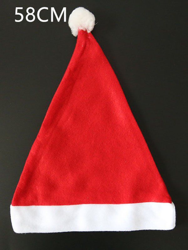 Chapeau de Noël Décoration de Fête 2 Pièces - Rouge 