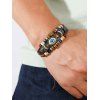 Bracelet Multi-couches Perlé Style Ethnique pour Homme - Brun 1PC