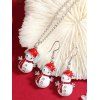 Cute Rhinestone Snowman Christmas Necklace And Drop Earrings Set