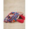 Ensemble de Bracelet de Plage Perlé Superposé à Frange Style Bohémien - multicolor 