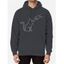 Sweat à Capuche à Imprimé Chat et Poing à Cordon avec Poche Kangourou - Gris Foncé L