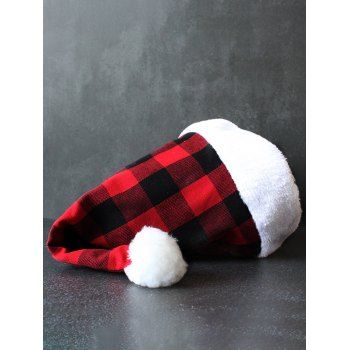 Plaid Print Christmas Hat Party Decoration