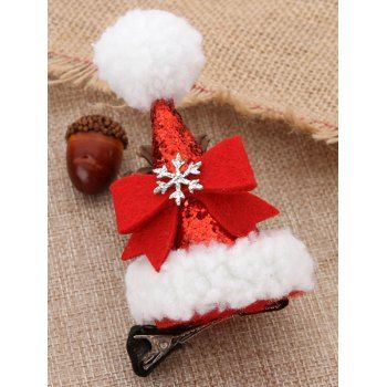 

2 Pcs Cute Sequined Christmas Hat Hair Clips, Multicolor a