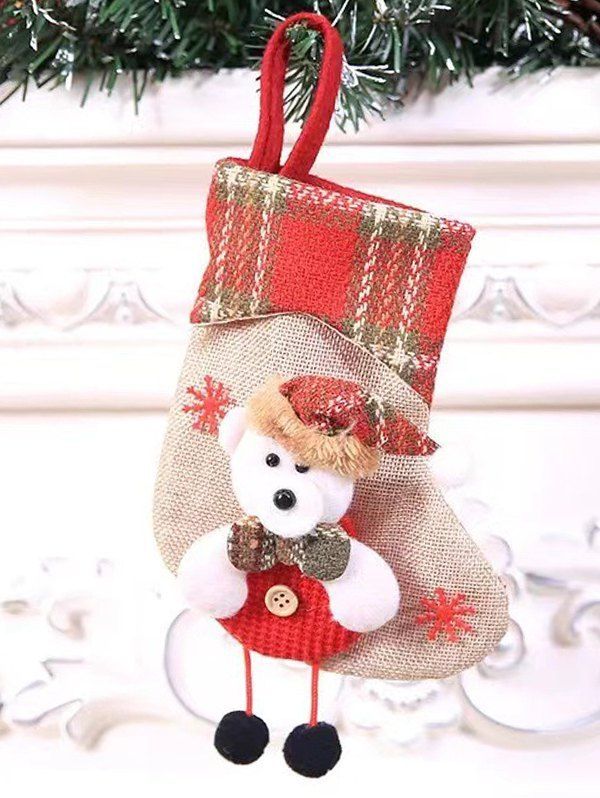 Chaussette de Noël Motif Adorable pour Fête Décoration Maison - multicolor B 