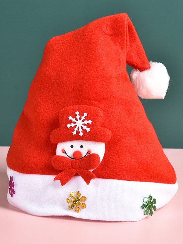 Children Christmas Hat Snowflake Cute Hat - multicolor A 