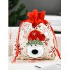 Sac Cadeaux avec Cordon de Serrage Motif Adorable Père Noël - multicolor B 