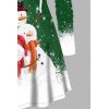 T-shirt Laid de Flocon de Neige de Noël à Manches Longues Grande Taille - Vert L